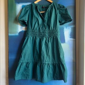 Quince 100% Organic Cotton Poplin Tiered Mini Dress